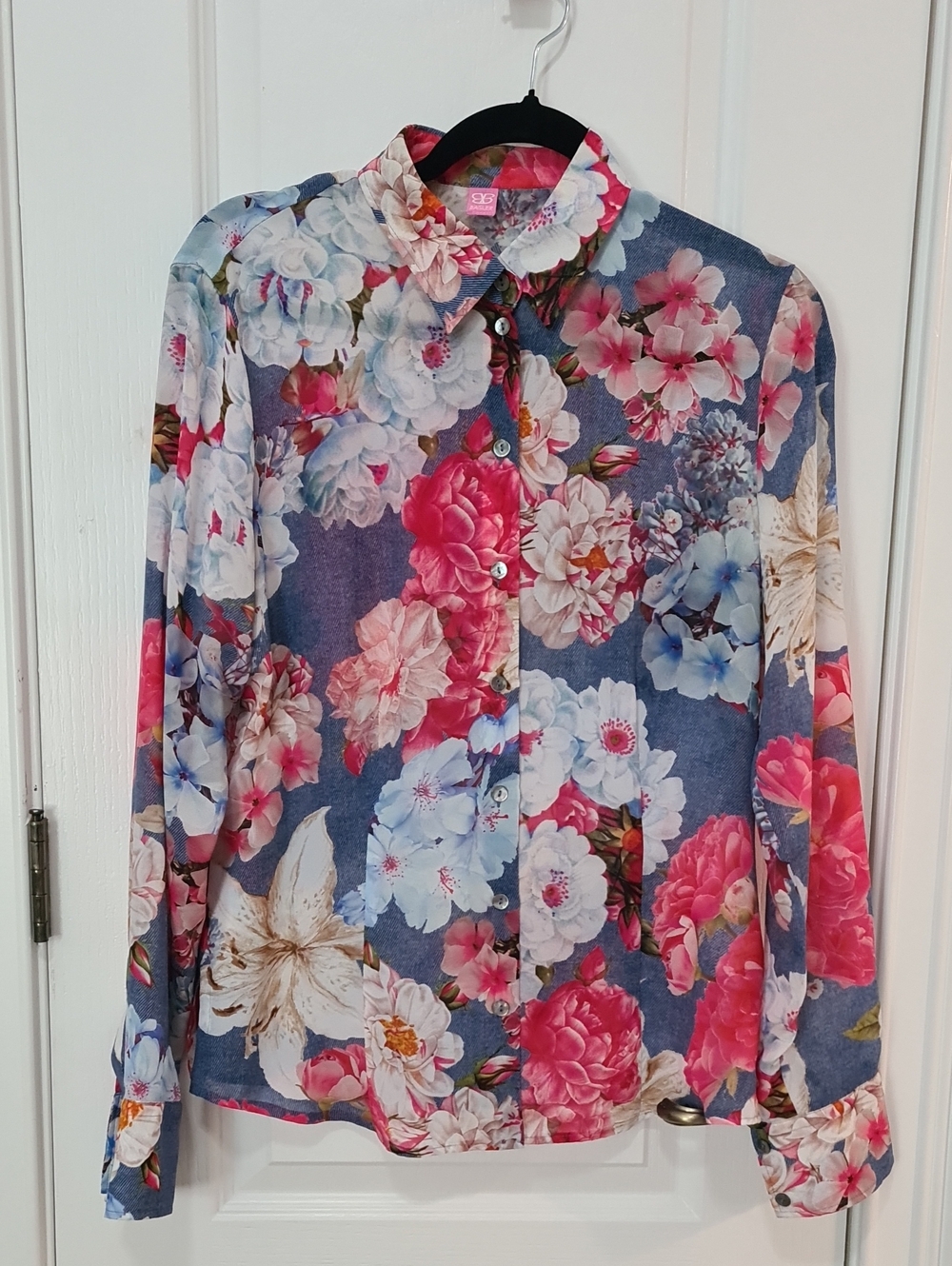 Floral Button-Front Blouse - Multicolor